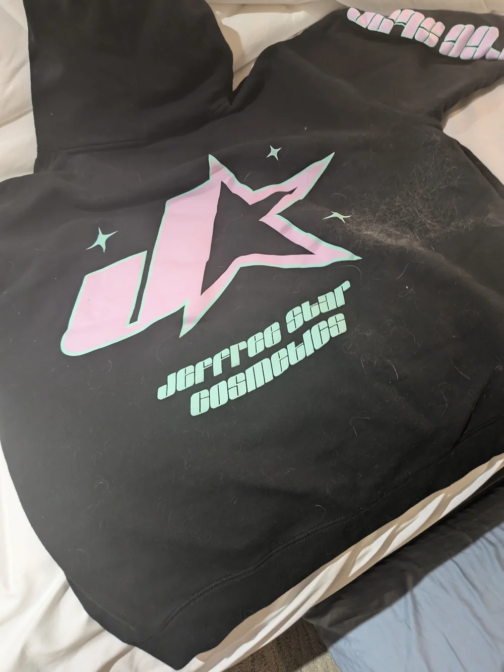 Jeffree Star Black Hoodie with Pink & Mint Logo